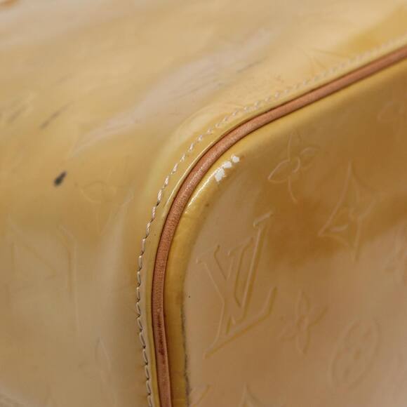 LOUIS VUITTON Monogram Vernis Houston Hand Bag Beige M91004 - Picture 9 of 16